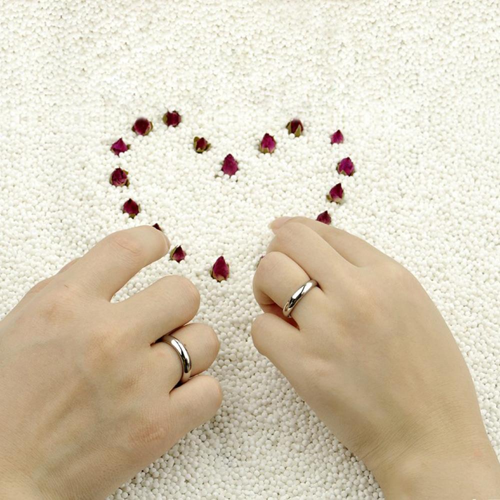 Simple Marriage Engagement Ring 100 %925 Sterling Silver Couple Ring Woman &Man Single Ring Solid Silver Jewelry Gift