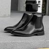 Physical Shooting Classic Chelsea Boots For Men's Black Brown Pointed Height Increasing Shoes Daily Casual Party Banquet Wedding