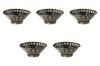 Set of 5 Ancient and 20cm Bowls X Ramen Bowls by Setomonohonpo (Gold Black) Square-Based [19.8 8.3cm]