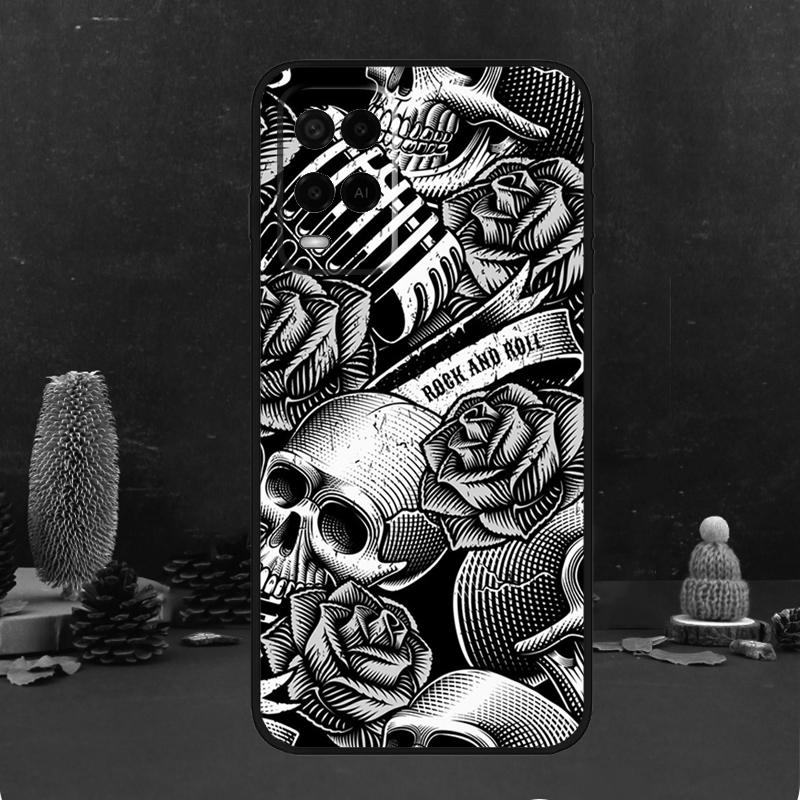 Чехол-череп в стиле Rock and Roll для Oppo A5 Pro A6 A15 A18 A38 A58 A78 A98 A54 A74 A94 A17 A57 A80 A60 A40 A16 A76 A96