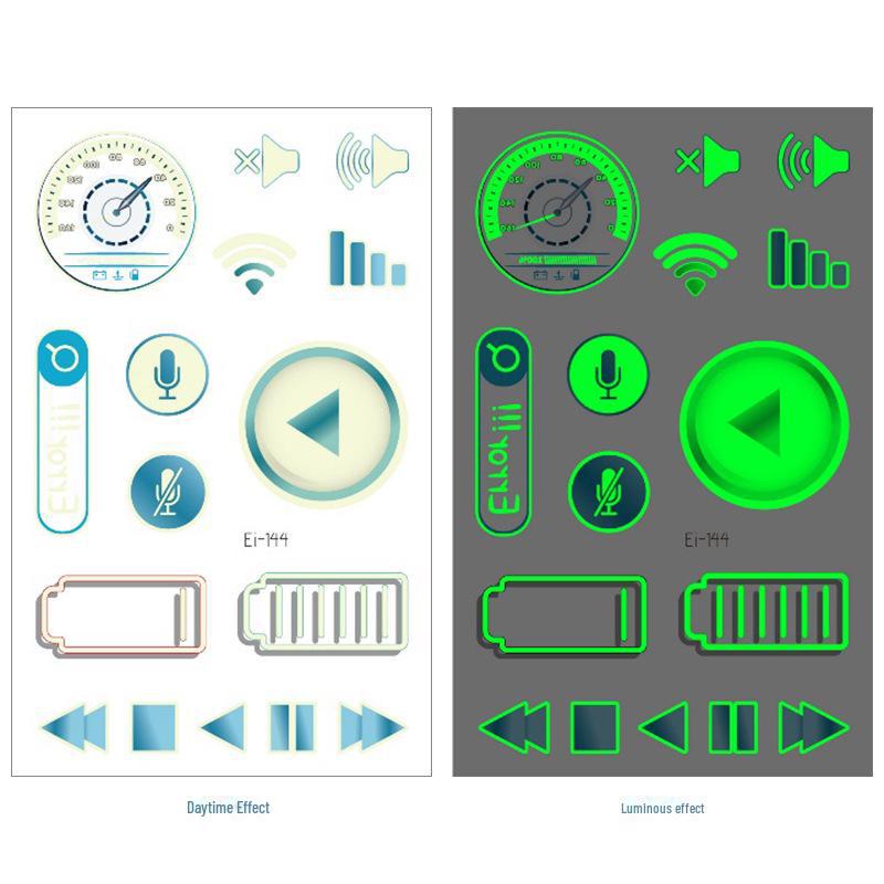 Фэнтези градиентные светящиеся наклейки-татуировки в виде бабочек
