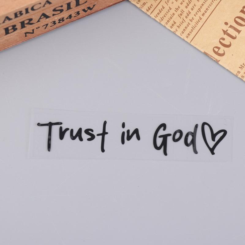 Верь в Бога Сердце Наклейка Декаль Зеркало Заднего Вида Автомобиля Вера Библейский Стих Христианская Церковь Авто Транспорт Бампер Декор