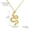 Vintage Dragon Shaped Pendant Necklace for Women Men Gothic Animals Chain Jewelry