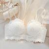 No Wire Lace Bra Thin Push-up Underwear Women's Lace Spaghetti Strap Underwear with Push Up Wireless Bra Mid Waist