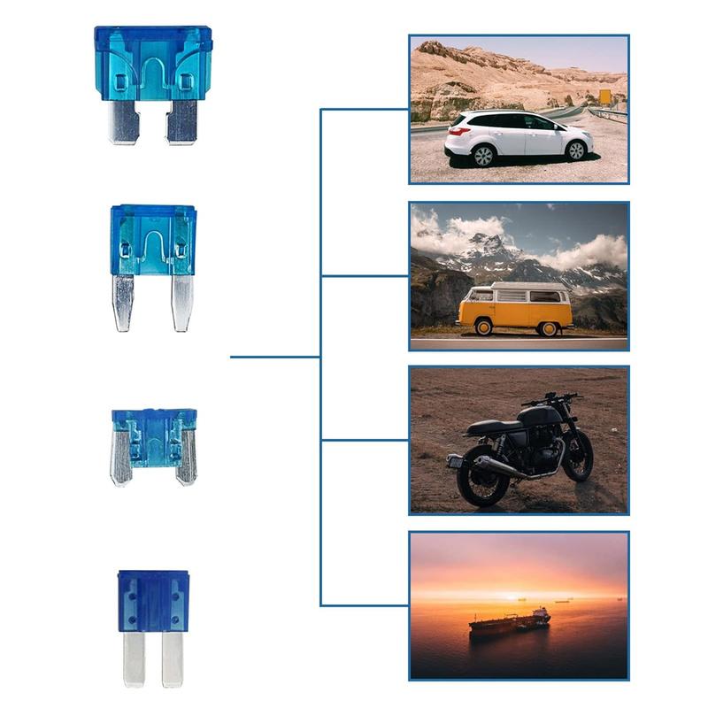 12 Pack Add-a-Circuit Fuse Tap Adapter 4 Types 12V and Fuse Kit 15A, Fuse Tap with MICRO2 Mini Standard and Low Profile,Fuse Tap