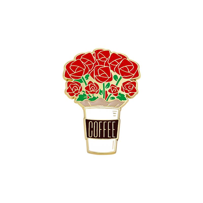 Potted Plant Pins Decorative Backpack Decor Enamel Pin Unique Flower Pins For Girls Accessories Clothing