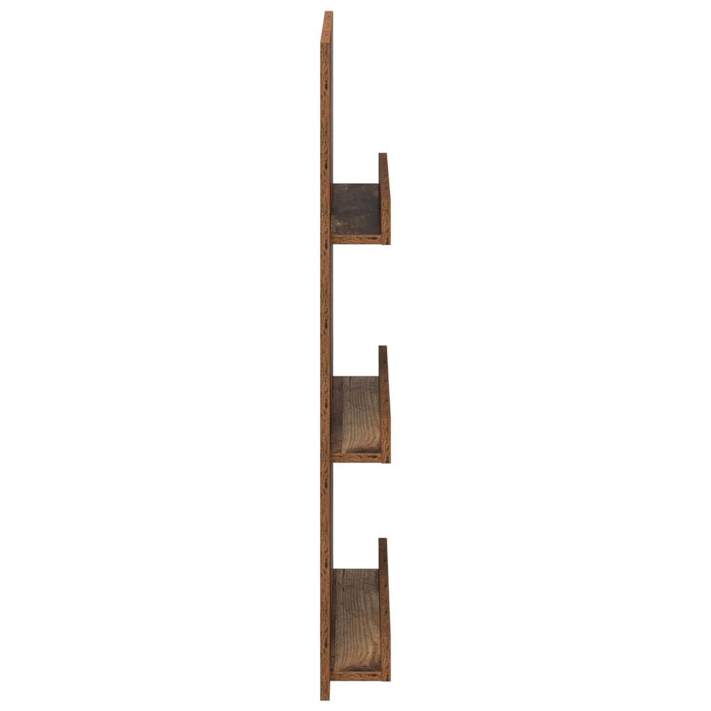Magazine Shelf with Shelf Reclaimed Wood Look 51 x 11 x 102 cm Engineered Wood