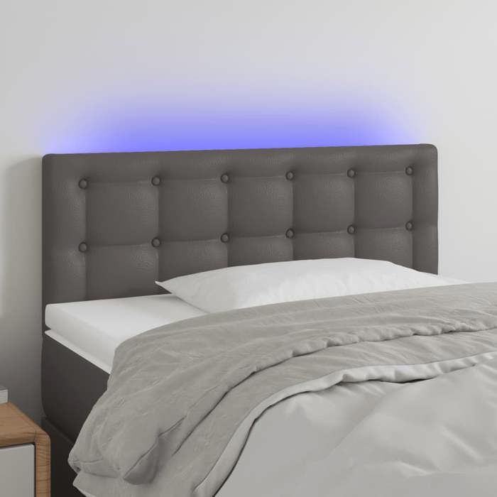 Tête de lit - MAISON EXCLUSIVE - 100x5x78/88 cm - Similicuir - LED intégrée - Hauteur réglable