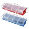 1Pcs Blue Red Screw Organizer Box with Lid Tool Part Container Bin New Parts Storage Box