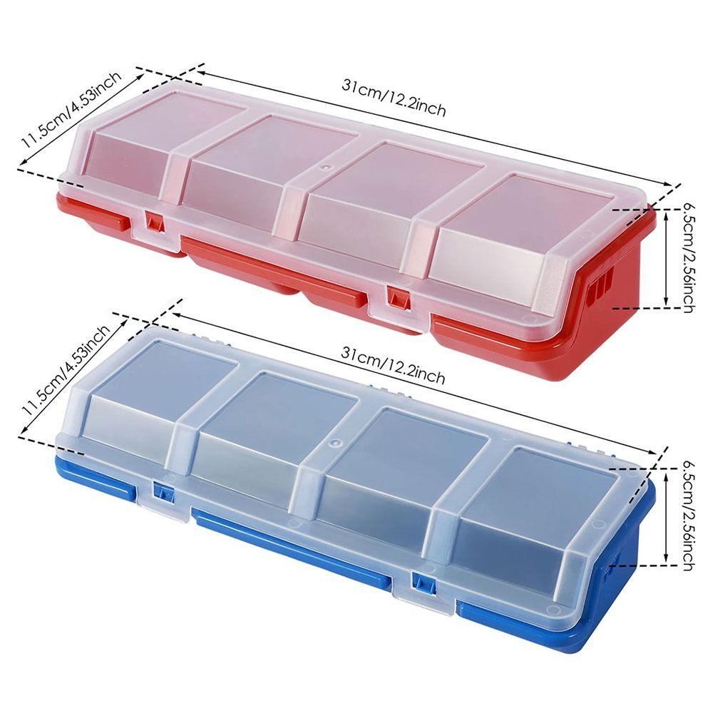 1Pcs Blue Red Screw Organizer Box with Lid Tool Part Container Bin New Parts Storage Box