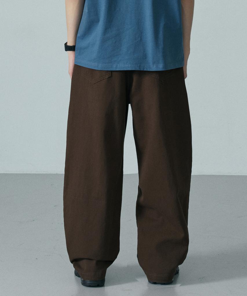 LXT Essential Cotton Wide Curved Chino Pants [Brown]