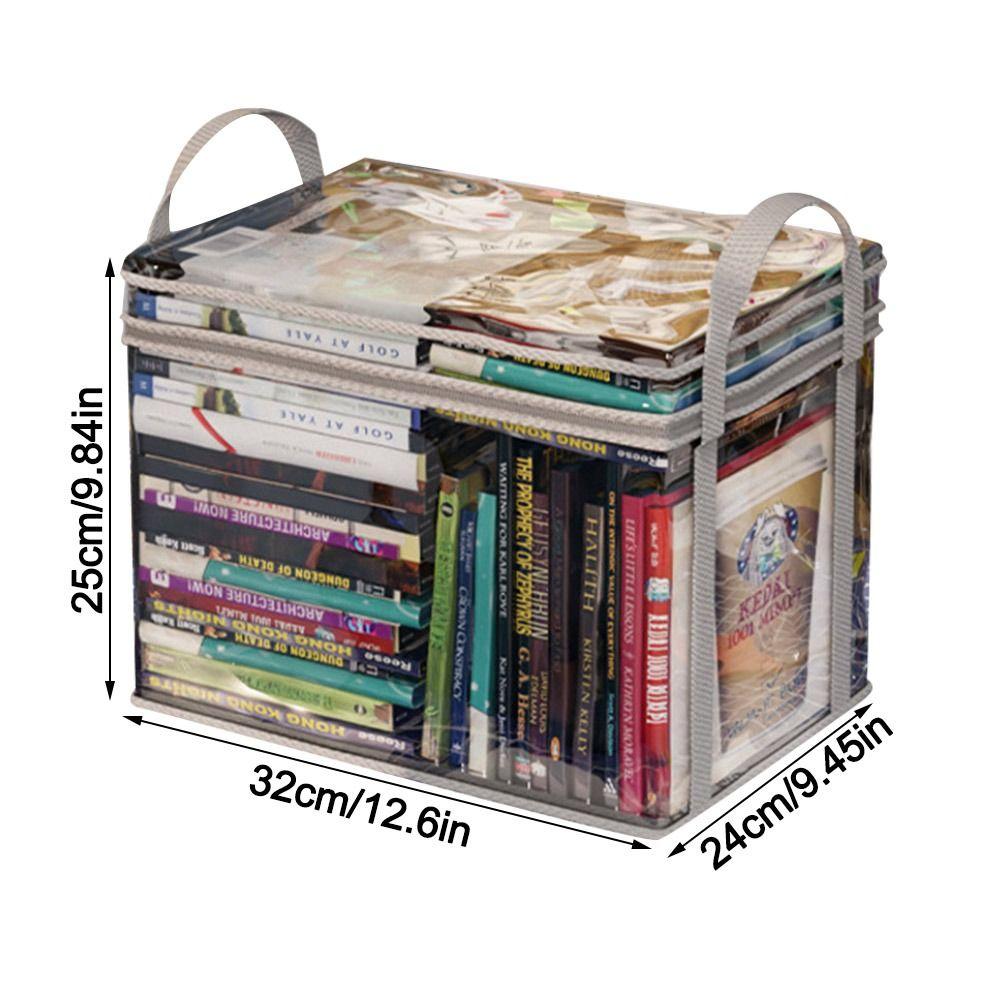 Штабелируемая сумка для хранения комиксов, прозрачный контейнер для сбора, складная сумка для студентов