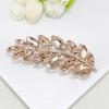Women Fashion Flower Leaf Crystal Rhinestone Hair Barrette Clip Hairpin Jewelry