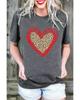 Azura Exchange Leopard Heart Graphic T-shirt