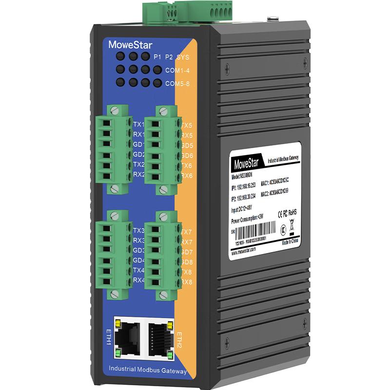 MoweStar Industrial Isolated Serial to Ethernet Server