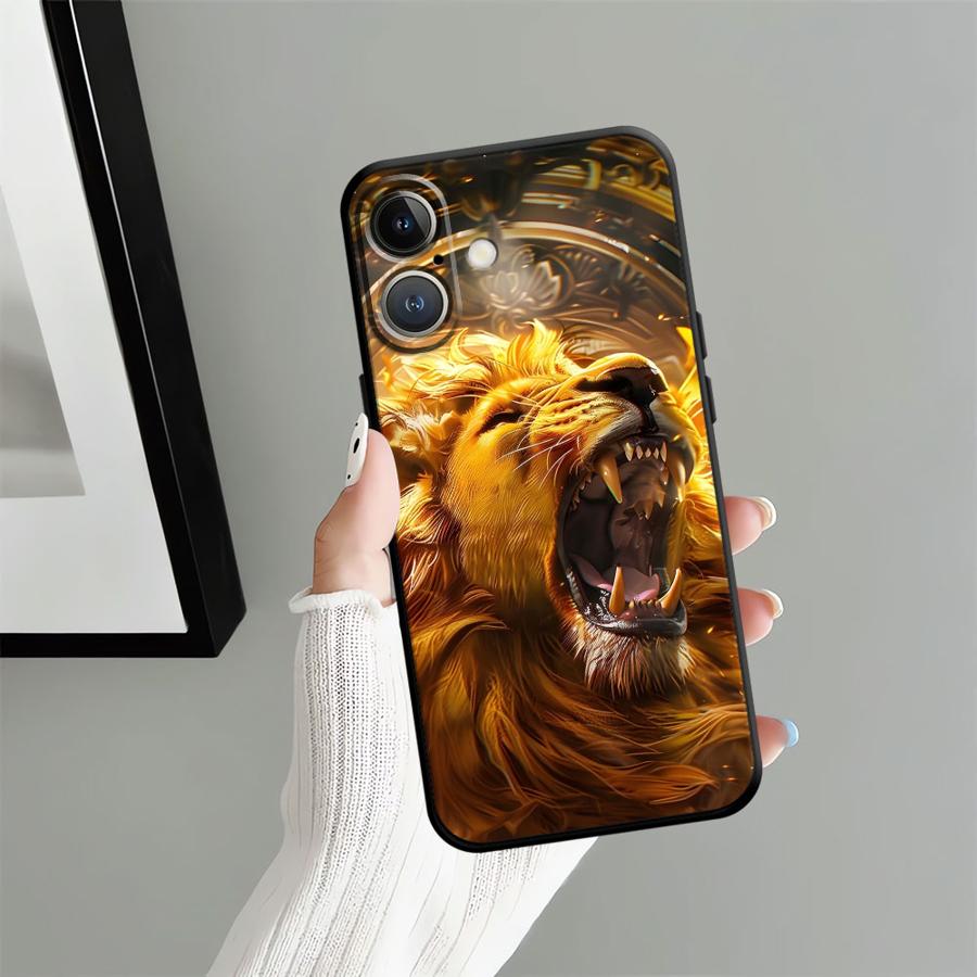 Крутой чехол с тигром и львом для Apple iPhone 17 Pro Max XR XS MAX 15 Pro 7 8 Air 12 13 16 14 11 Funda Чехол для телефона
