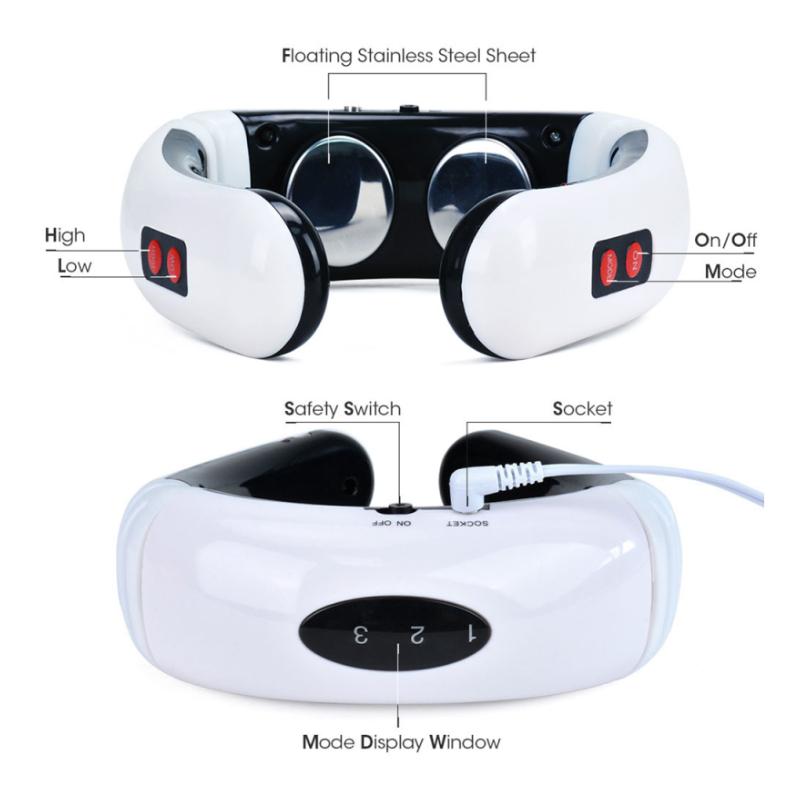 Инструмент для ухода за здоровьем, массажер для шеи, электрический импульсный массажер для спины, дальний инфракрасный нагрев, облегчение боли, релаксация, интеллектуальная масса шейки матки