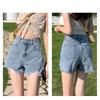Джинсовые шорты женские тонкие летние модные повседневные брюки с высокой талией для похудения