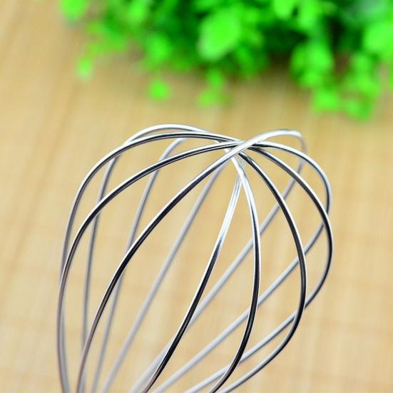 12-Inch Stainless Steel Egg Whisk Anti-slip Rubber Handle Handheld Manual Egg Mixer Stirrer Beater Kitchen Baking Cooking Tool