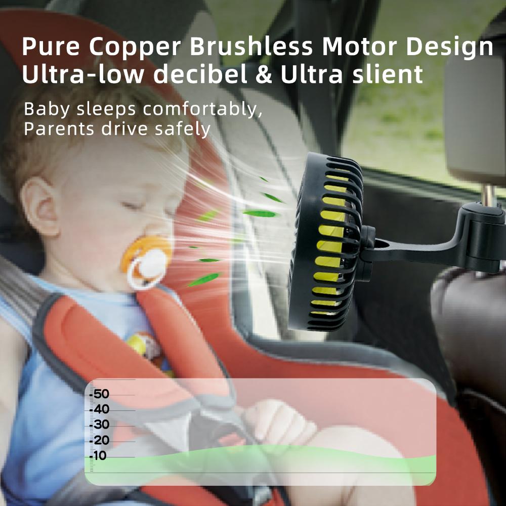 Автомобильный вентилятор-охладитель для заднего сиденья, USB-освежитель, портативный кондиционер, охладитель, автоматический вентилятор, 3-скоростные ветровые вентиляторы