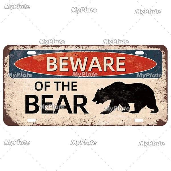 [MyPlate] Ретро Остерегайтесь животных, номерной знак, предупреждающий жестяной знак, металлический знак, табличка, украшение для дома, магазин, бар, паб, плакат, металлическая стена