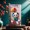 Chinese Elements Cute Panda Refrigerator Sticker Cartoon Soft Rubber Refrigerator Decoration Chinese Tourism Souvenirs As Gifts