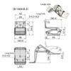 1 пара изогнутых складных петель из нержавеющей стали 304 B-1404-A-3, B-1404-B-3 Для тяжелых шкафов Мебельная фурнитура Аксессуары