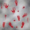 Funny Halloween Bloody Handprint Stickers Electrostatic Happy Halloween Decoration  Ghost Festival
