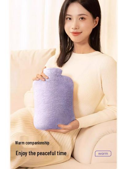 Plush Imitation Rabbit Fur Hot Water Bottle: Hand, Foot, and Bed Warmer
