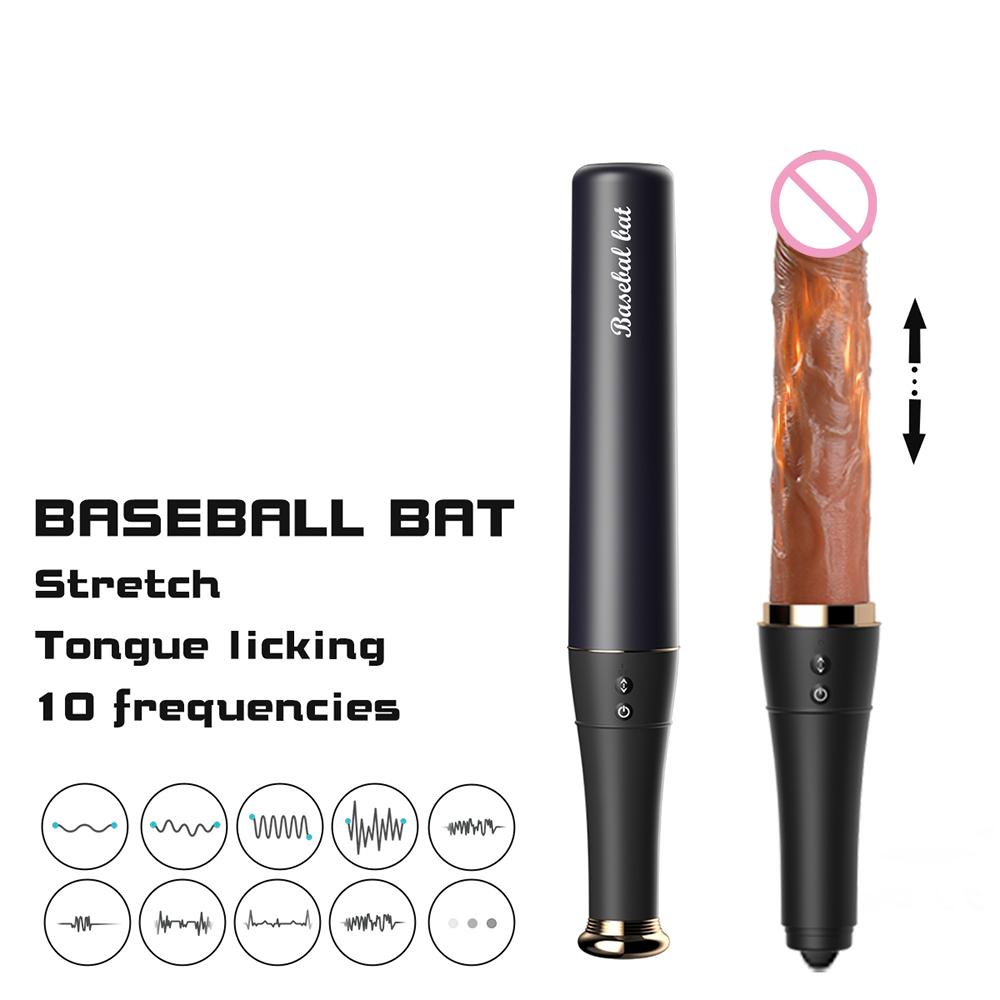 19CM Realistic Thrusting Dildo Vibrator for Women Vagina Anal Stimulator Heating Auto Telescopic Masturbator Sex Toys for Couple