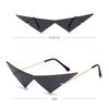 UV400 Rimless Oversized Ocean Lens Eyewear Women Triangle Sunglasses Sunglasses Sun Glasses