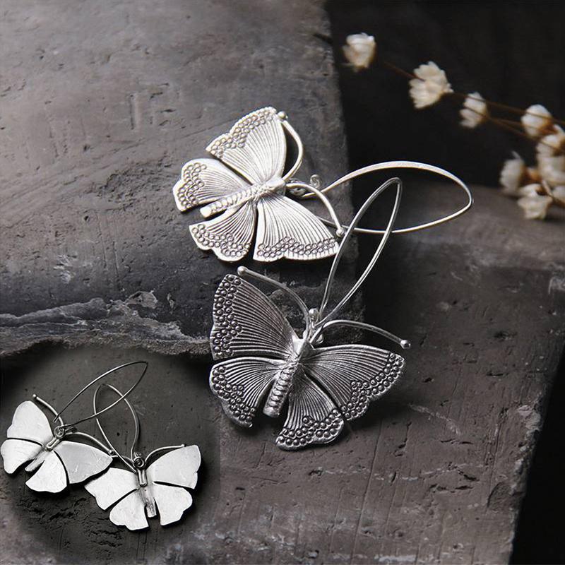 Серьги-подвески в стиле ретро Этническая серьга Бабочка Крючок для ушей Бабочка