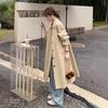 Women's Khaki Trench Coat – High-End, Mid-Length, Small Size Silhouette for Spring and Autumn 2025