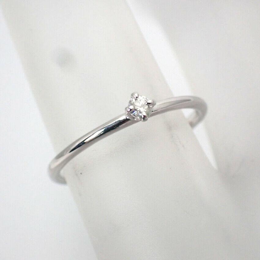 [New] K18WG Diamond Four-point Ring Size 7.5 [f3-6]