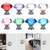 Мебельный компонент Ручка-скоба для ящика Diamond Ручки для шкафа Дверные ручки Ручки из хрустального стекла