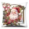 Ins Christmas Pillows, Bell Snowman Wreath, Household Decoration Pillowcase, Digital Printed Sofa Pillowcase,
