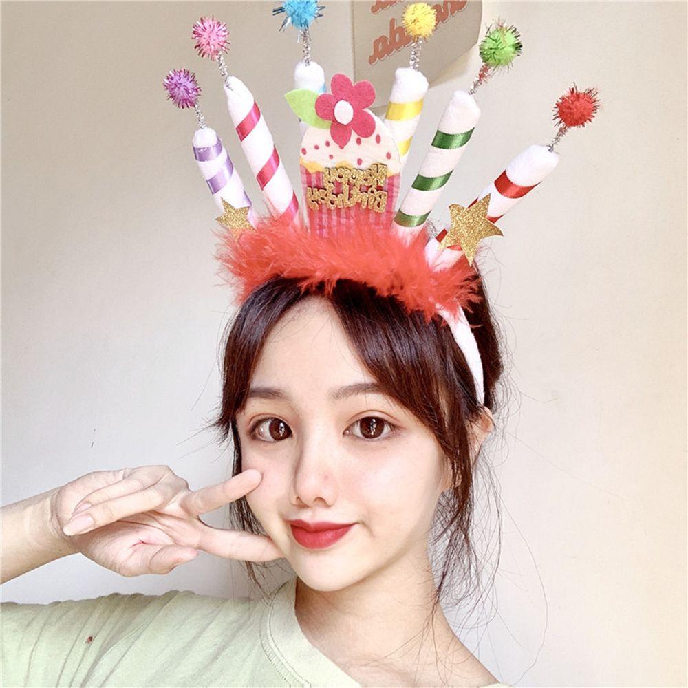 Happy Birthday Hair Decor Women Hair Hoop Korean Style Headband Hair Accessories Birthday Hairband