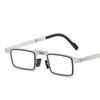 Retro Folding Reading Glasses for Men Women Metal Frame Anti-blue Light Eyeglasses with Free Case