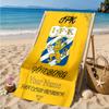Custom Name Goteborg Crest Personalized Microfiber Beach Towel, Quick-Dry, Ideal for Summer Travel, Beach Essential, Swimming