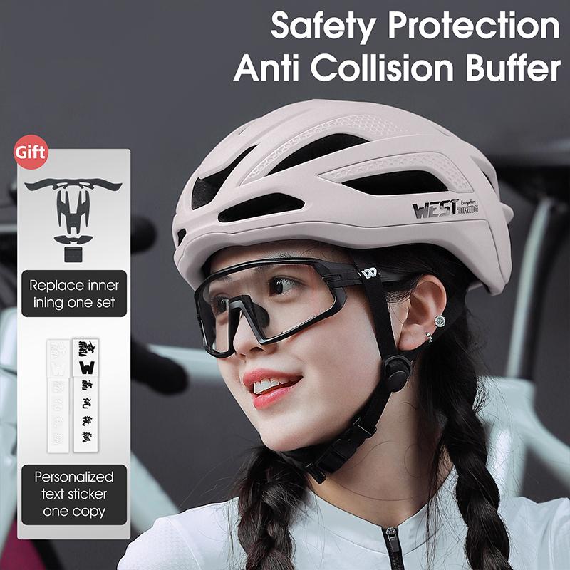 WEST BIKING Новый Велосипедный Шлем Мужской Женский Легкий Интегрированная Формовка Шлем Для Улицы Дороги Горы Спортивная Кепка Велосипедные Аксессуары