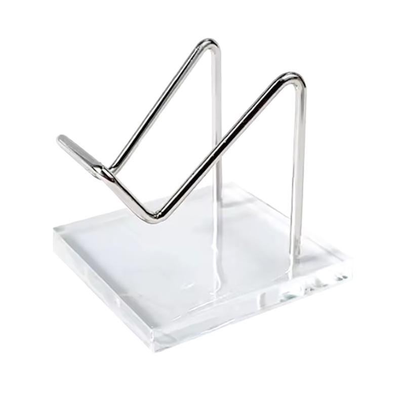 Металлическая минеральная подставка с акриловым основанием для ювелирной подставки, каменной полки