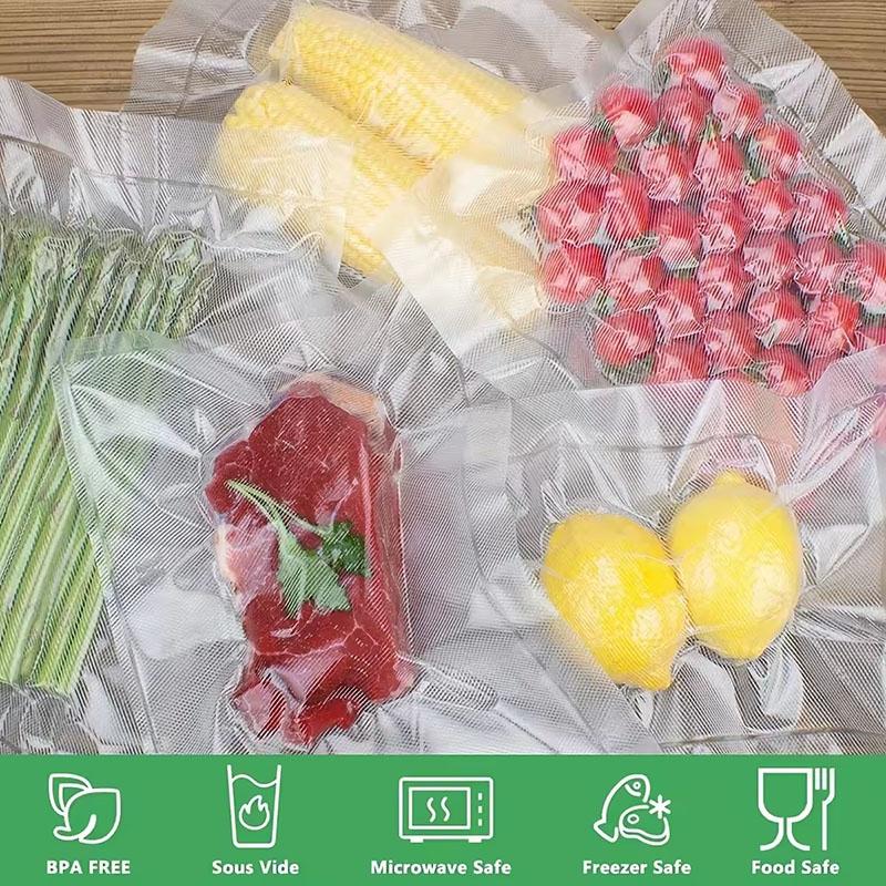 500 см вакуумный пакет для упаковки пищевых продуктов, вакуумный пакет для хранения на кухне, вакуумный пластиковый рулон для хранения пищевых продуктов