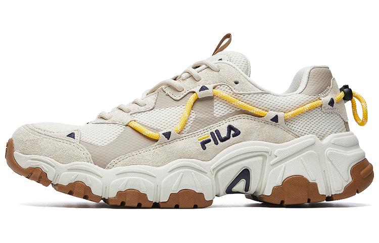 Men's Sneakers FILA Cat Paw 1 Fabric Sports Breathable Low top Casual Shoes Men's Gray White Yellow