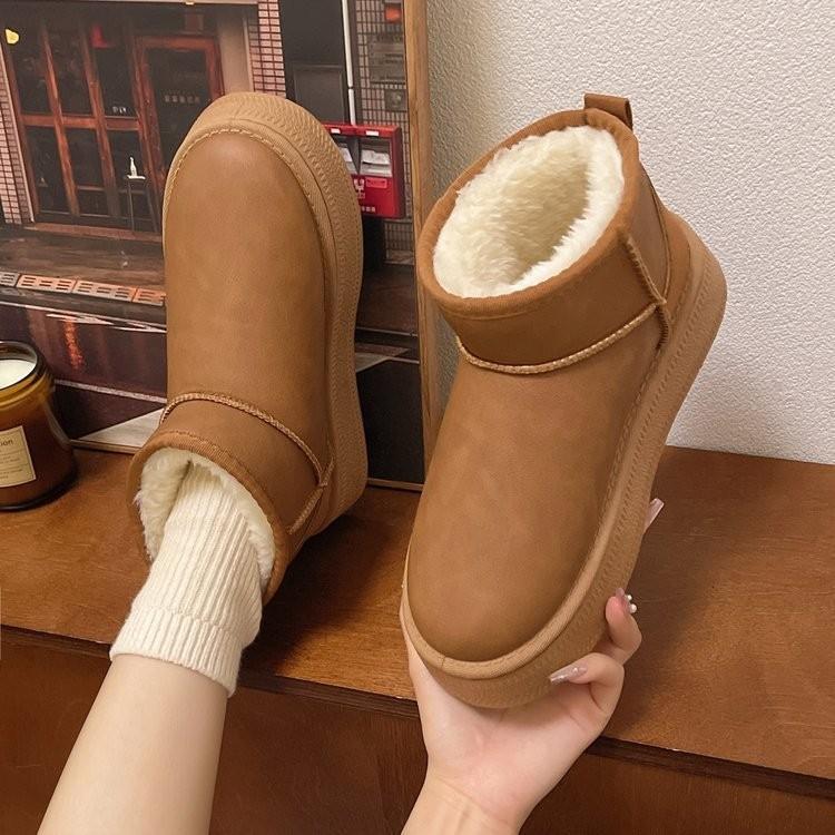 Cozy And Stylish Women's Faux Fur Lined Snow Ankle Boots With Non-slip Waterproof Features