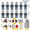 12PCS WWII Chinese Workers' and Peasants' Red Army Soldiers' Figurine Building Block Toys