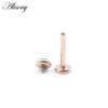 Alisouy 1PC Stainless Steel Opal Stone Labret Lip Tongue Rings Ear Tragus Helix Cartilage Stud Earrings Piercing Body Jewelry