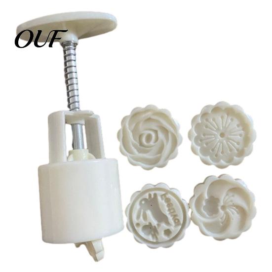 Diy Dessert Making Kit Dual-Head Pastry Mold, 2-in-1 DIY Baking Press Tool for Mooncake Traditional Chinese Tools Cookie Cake, Detachable ABS Kitchen