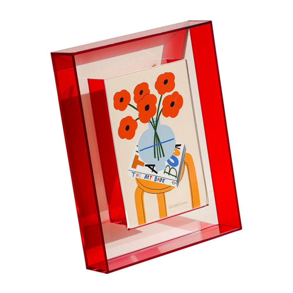 5-дюймовые прозрачные фоторамки Декоративная цветная фоторамка для домашнего офиса A