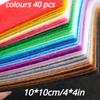 40pcs Felt Fabric Sheet  Assorted Color DIY Craft Squares Nonwoven 1mm Thick