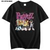Женская футболка Bratz с коротким рукавом, футболка оверсайз, повседневная футболка, футболки Харадзюку, одежда для мужчин, графические топы, милая летняя одежда